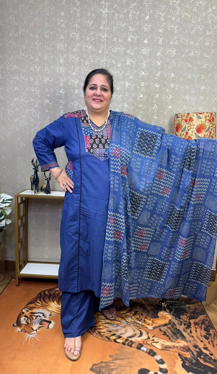Noorika Blue Suit Set - View 2