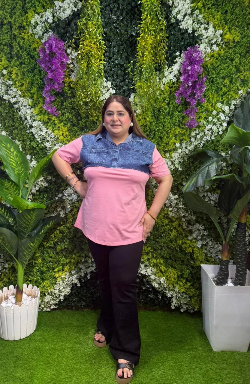 Denim Stylish Top - View 2