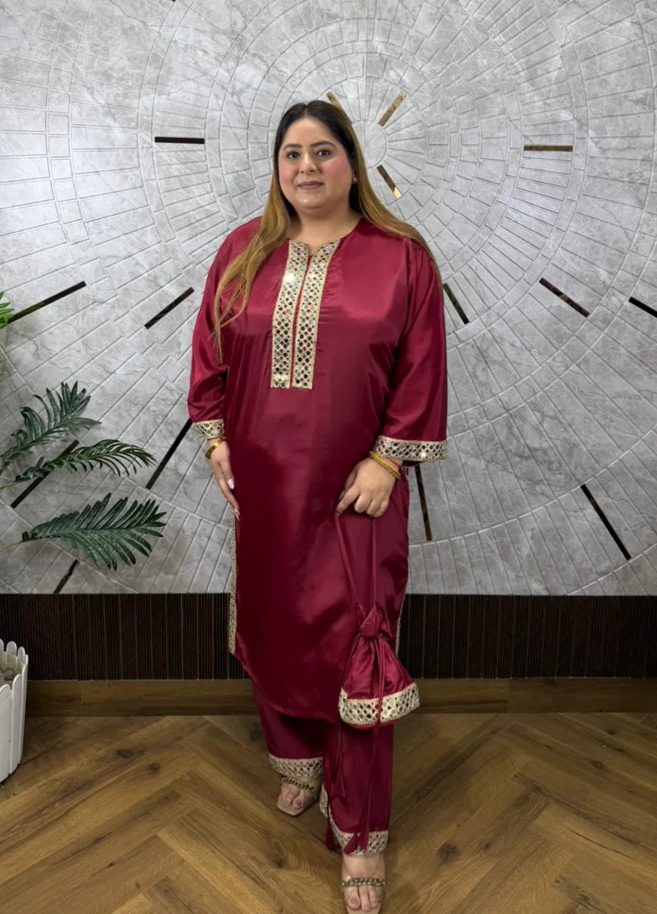 Mirror Grace Potli Cord-set - View 2