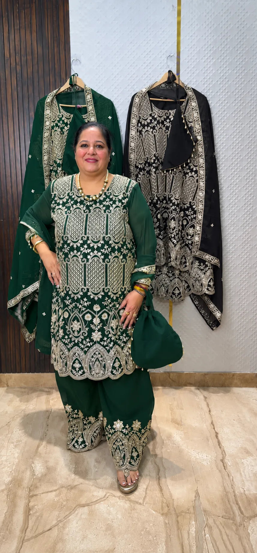 Shahi Buta Plazo Suit - View 2