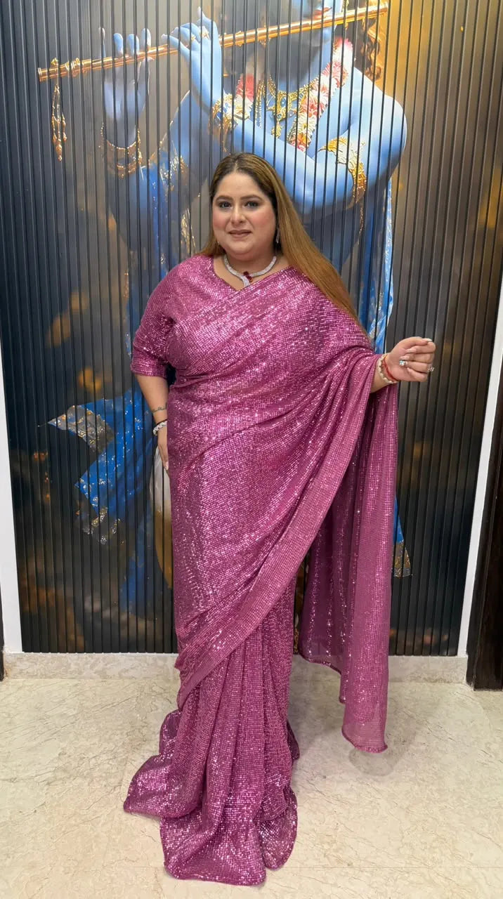 Dazzling Sequence Saree