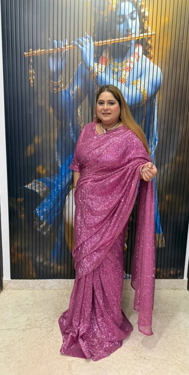 Dazzling Sequence Saree