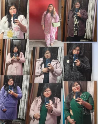 Meenakshi Sundaram wearing multiple Classy Missy Sassy outfits